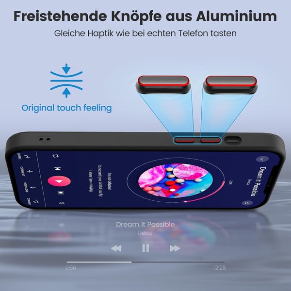 Apple iPhone 14-skal, marinblått, rökfärgad baksida, MagSafe
