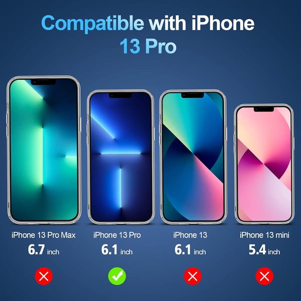 Silikonskal till Apple iPhone 13 Pro transparent och slitstarkt A2483 A2636