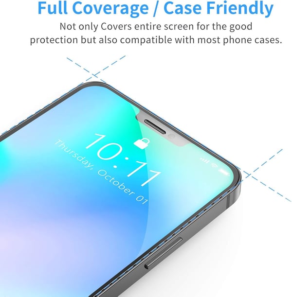 9H härdat glas för iPhone 12 Pro Max 6,7 tum 3 stycken