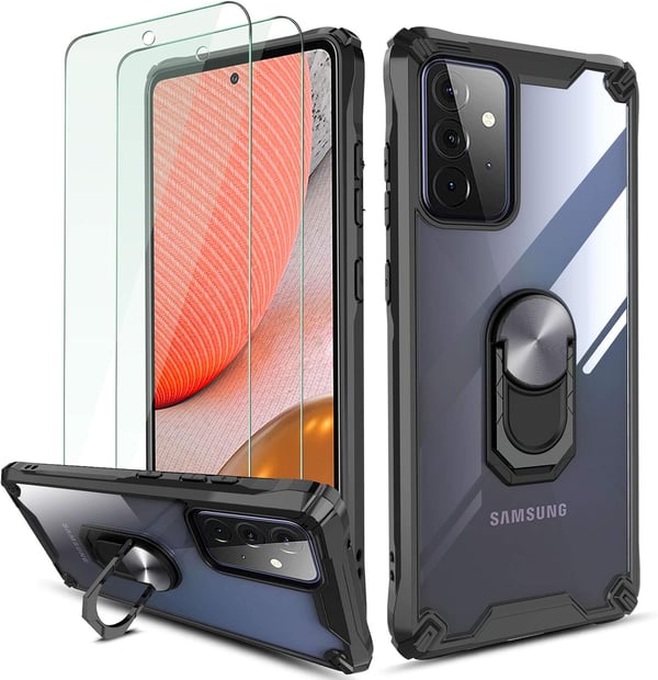 Sæt med silikonecovers til Samsung Galaxy A72 + 2x hærdet glas