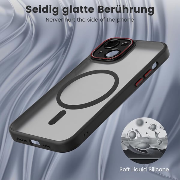 Apple iPhone 14-skal, marinblått, rökfärgad baksida, MagSafe