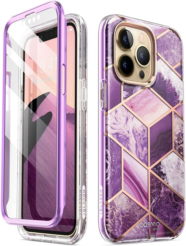 Apple iPhone 13 Pro 6,1-tums 2021-skal Lila Guld