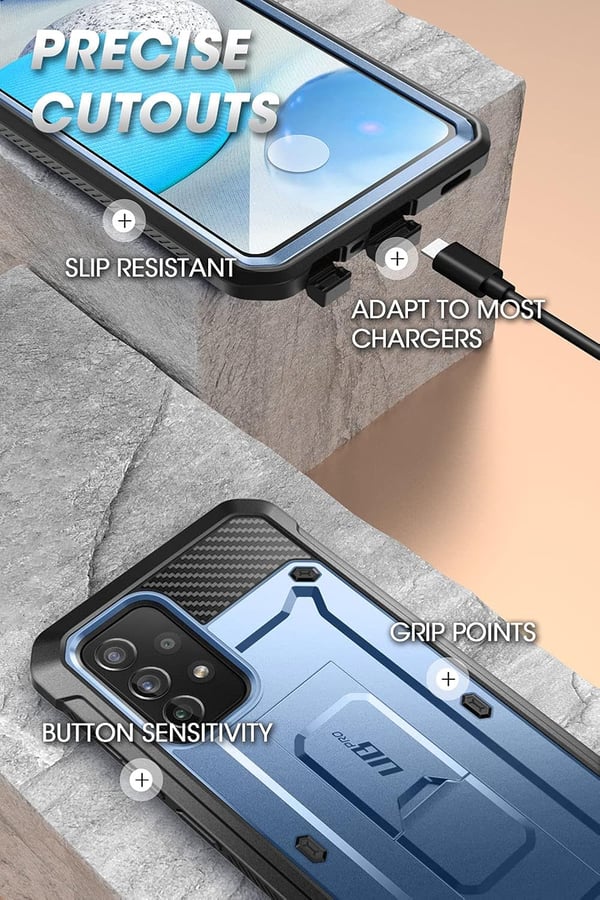 Supcase Blått stötfångarskal till Samsung Galaxy A72