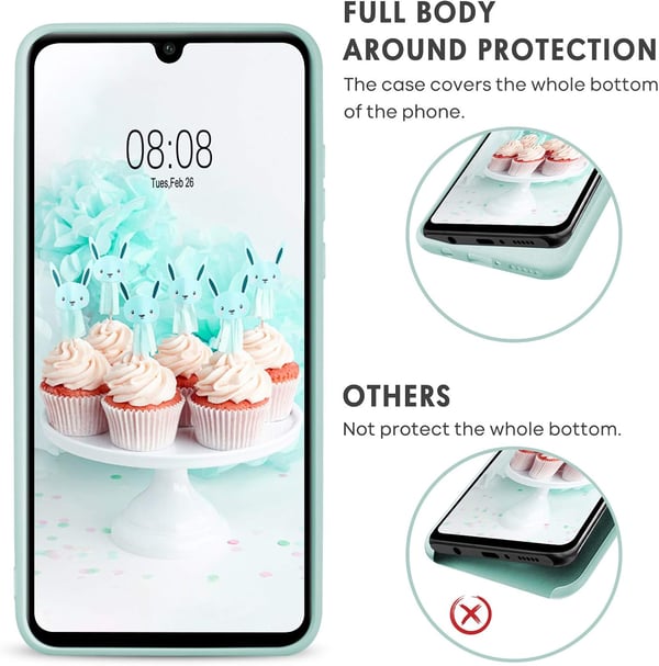 Etui til Huawei P30 i silikone i mintgrøn, fleksibelt, beskyttende og holdbart