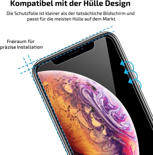 9H härdat glas för iPhone Xs Max