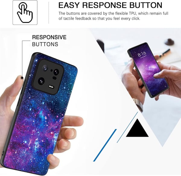 Tyndt silikone-etui Galaxy Kosmos til Xiaomi 13 Pro 6,73" 2210132G