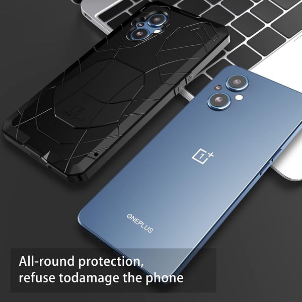 Sort bumper cover til OnePlus Nord N20 5G metalforstærket CPH2459