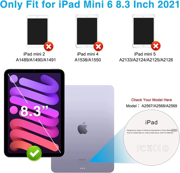 Karkaistu lasi Apple iPad Mini 6. sukupolvi 2021 8.3" A2567/A2568/A2569 3 kpl