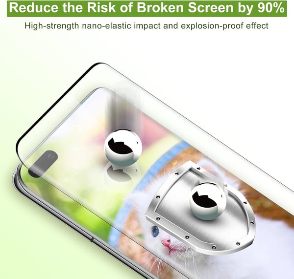 9H hærdet glas til Huawei P40 Pro med sort ramme forstærket beskyttelse 2 stk.