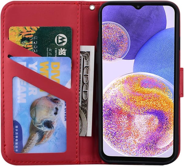 Rødt flip-cover til Samsung Galaxy A73 5G
