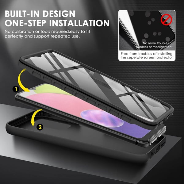 Bumper cover til Samsung Galaxy A03s sort forstærket beskyttende SM-A037F
