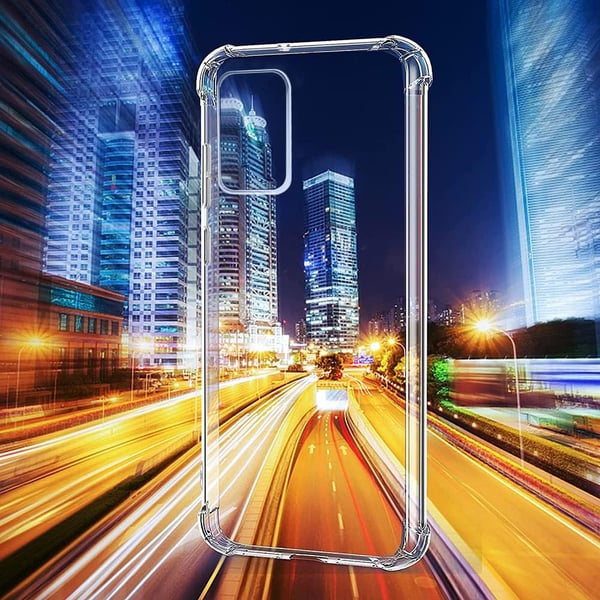 Gennemsigtigt silikonecover til Samsung Galaxy A73 + 2 stk. hærdet glas