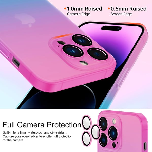 Apple iPhone 13 Pro Hårt Skal Rosa Blå Ombre A2483
