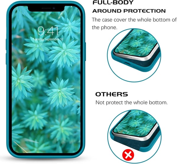 Apple iPhone 12 Pro Max-skal, marinblått silikonskal