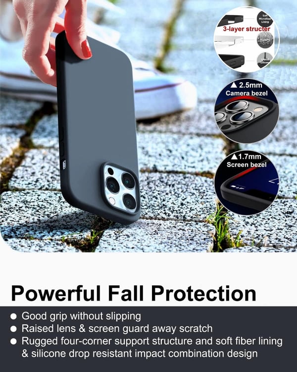 Apple iPhone 14 Pro Max Silikonskal Marinblått