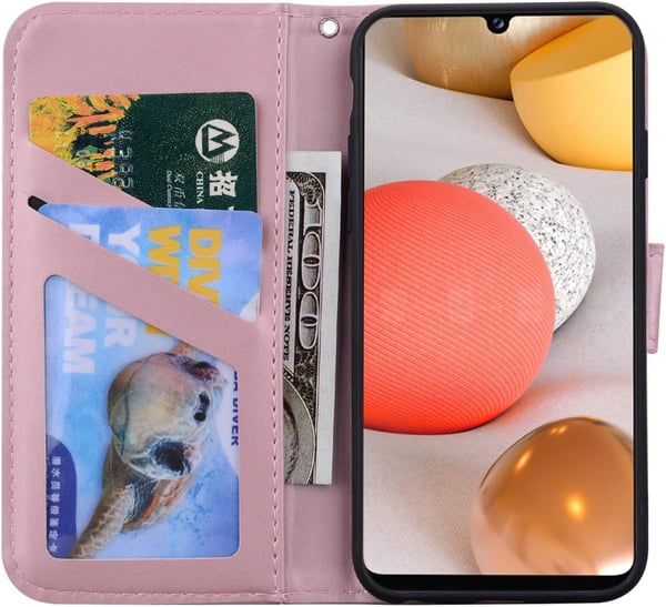 Rosa flipfodral till Samsung Galaxy A42 5G