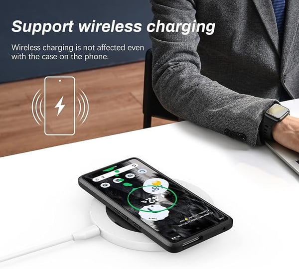 Etui til Google Pixel 7, sort, lukket