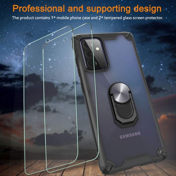 Sæt med silikonecovers til Samsung Galaxy A72 + 2x hærdet glas