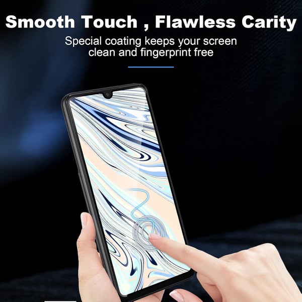 9H härdat glas för Samsung Galaxy A30/A33 med svart ram 2 stycken