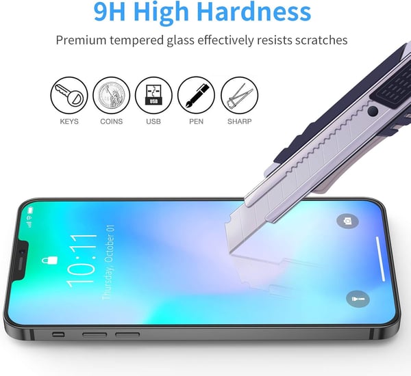 9H härdat glas för iPhone 12 Pro Max 6,7 tum 3 stycken