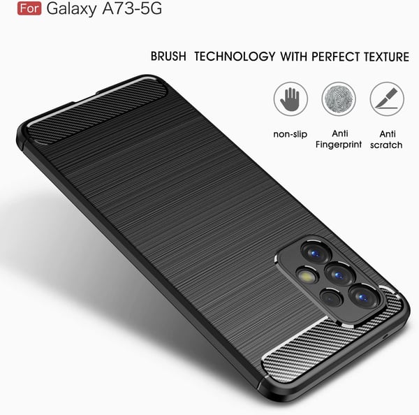 Skal till Samsung Galaxy A73 5G med silikonbaksida i ekoläder