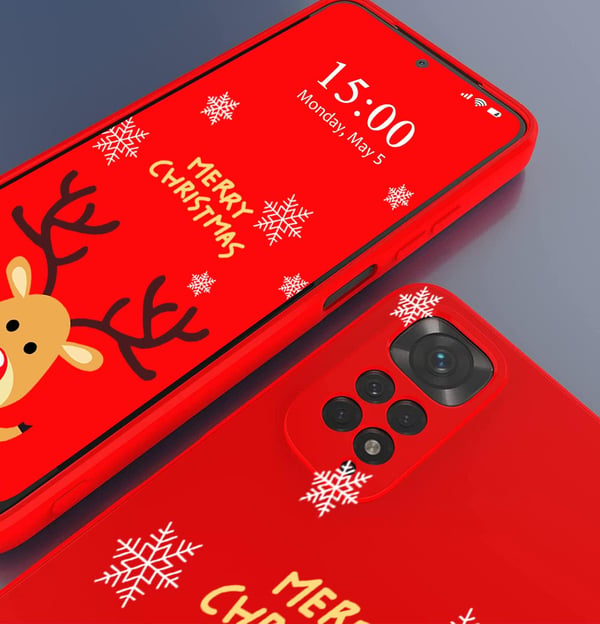 Etui og glas til Xiaomi Poco X4 Pro 5G Reindeer Red 2+2 stk.