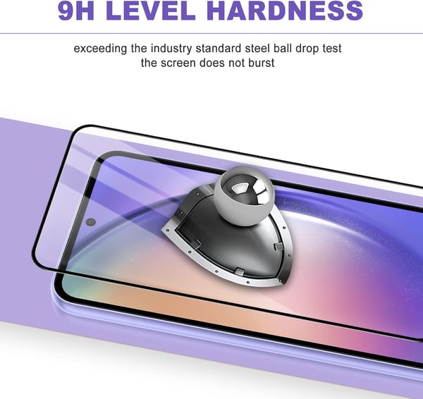 Hærdet glas til Samsung Galaxy A54 SM-A546 sorte rammer 2 stk.