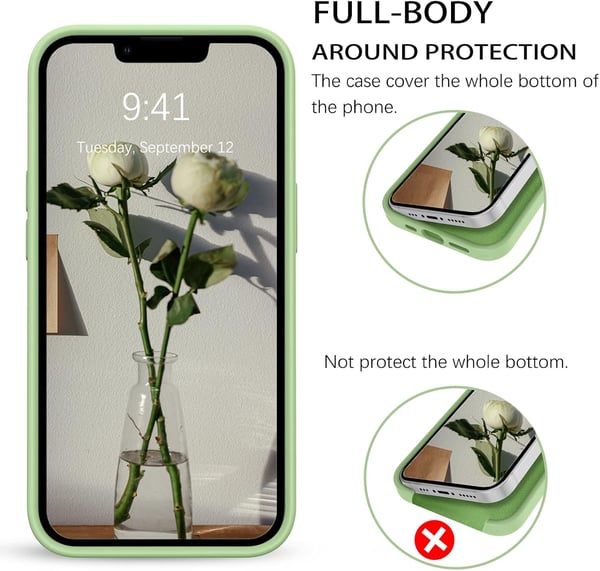 Apple iPhone 13 Pro-skal Grönt Silikon