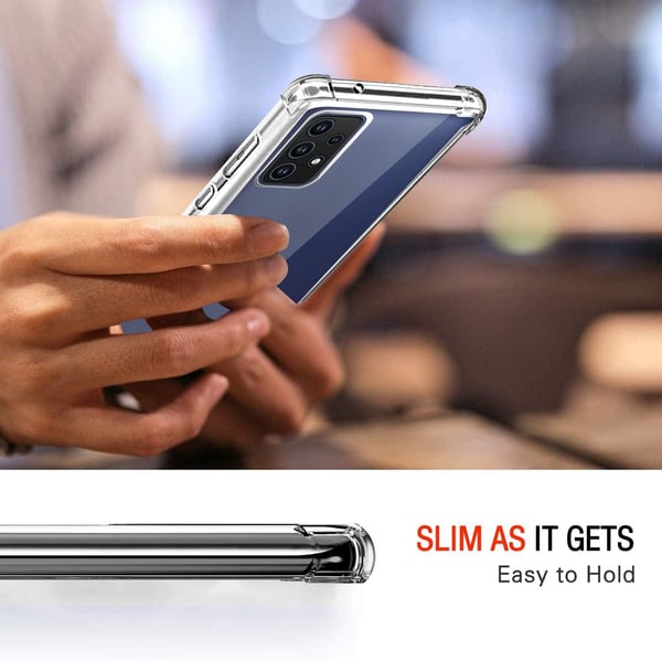 Gennemsigtigt silikonecover til Samsung Galaxy A73 + 2 stk. hærdet glas