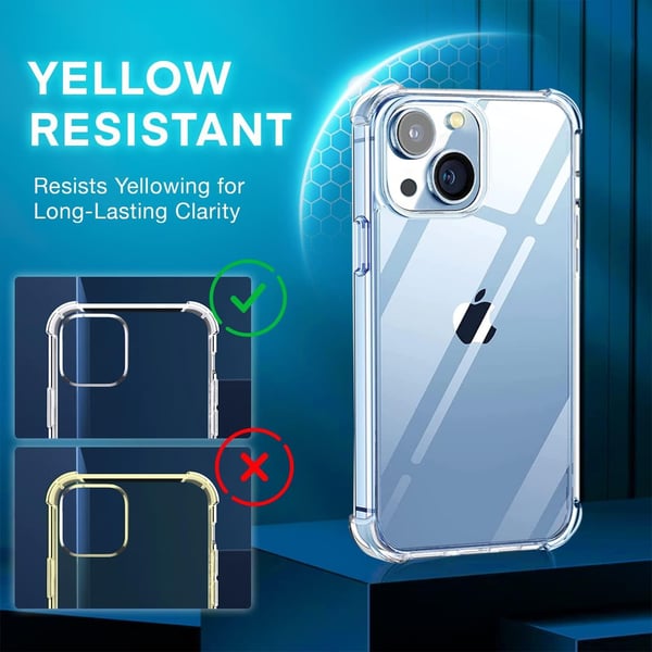 Silikonskal för Apple iPhone 14 6,1" transparent färglöst lättviktigt