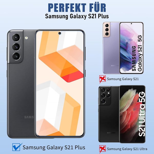 Karkaistu lasi Samsung Galaxy S21+ naarmuuntumaton SM-G996 2 kpl