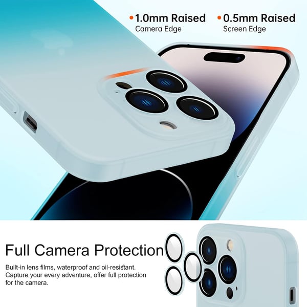 Hårt fodral till Apple iPhone 13 Pro Vit och Blå Ombre A2483
