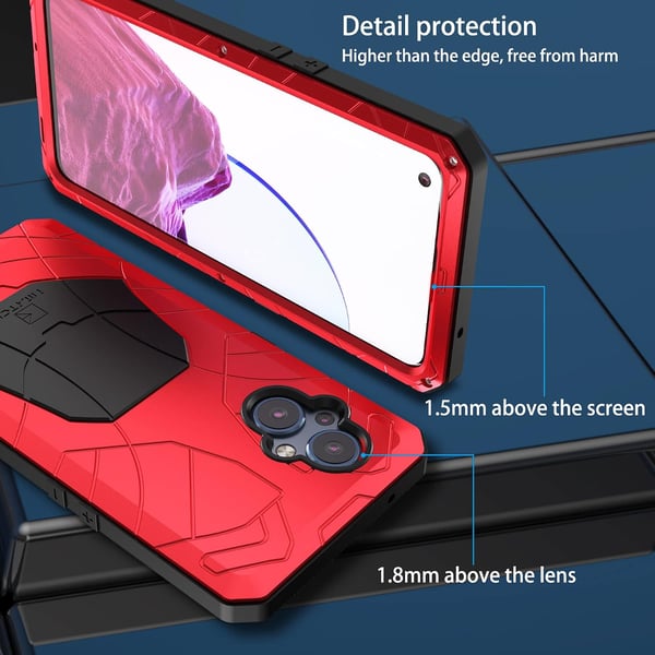 Bumper cover til OnePlus Nord N20 5G metalforstærket rød CPH2459