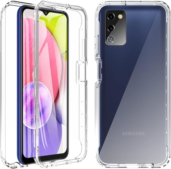 Bumper cover til Samsung Galaxy A03s gennemsigtig med skærmbeskyttelse SM-A037F