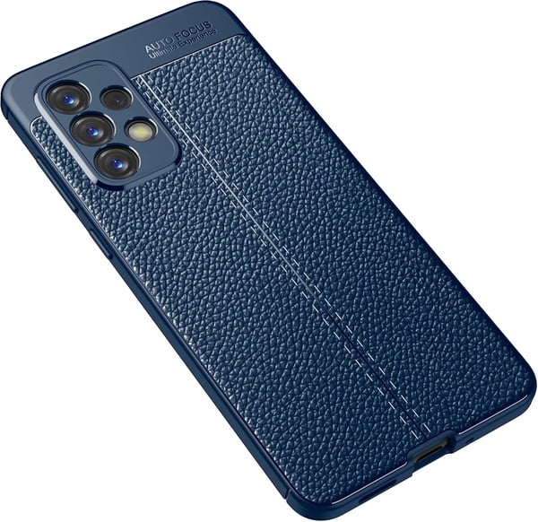 Silikone cover til Samsung Galaxy A73 5G eco læder marineblå
