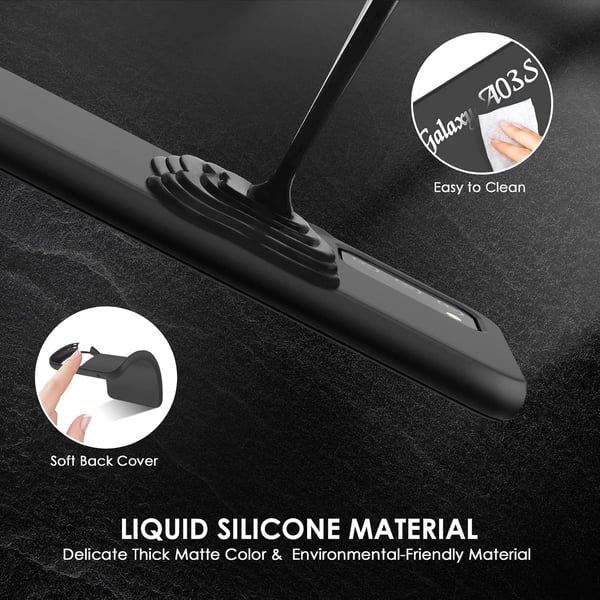 Bumper cover til Samsung Galaxy A03s sort forstærket beskyttende SM-A037F