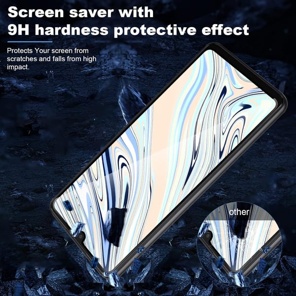 9H härdat glas för Samsung Galaxy A30/A33 med svart ram 2 stycken