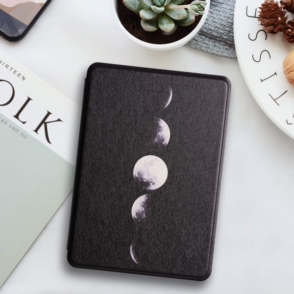 Kindle 10 2019 6' -puhelimen kotelo, musta, muovinen, Moon Phases J9G29R