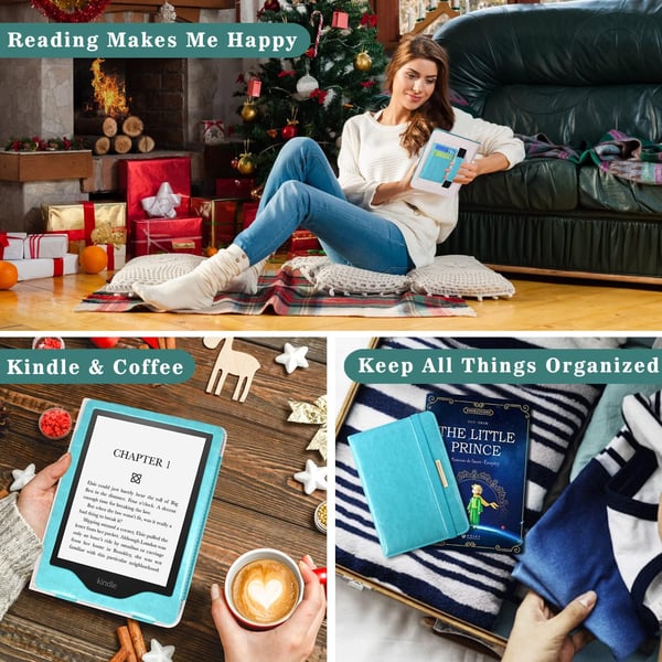 Kindle Paperwhite V 2021 6.8" B09TMF6742 sininen e-kirjanlukijan suojakuori