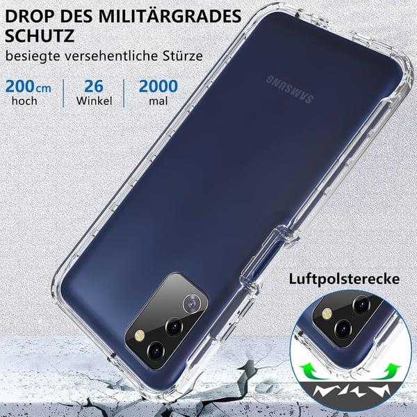Bumper cover til Samsung Galaxy A03s gennemsigtig med skærmbeskyttelse SM-A037F