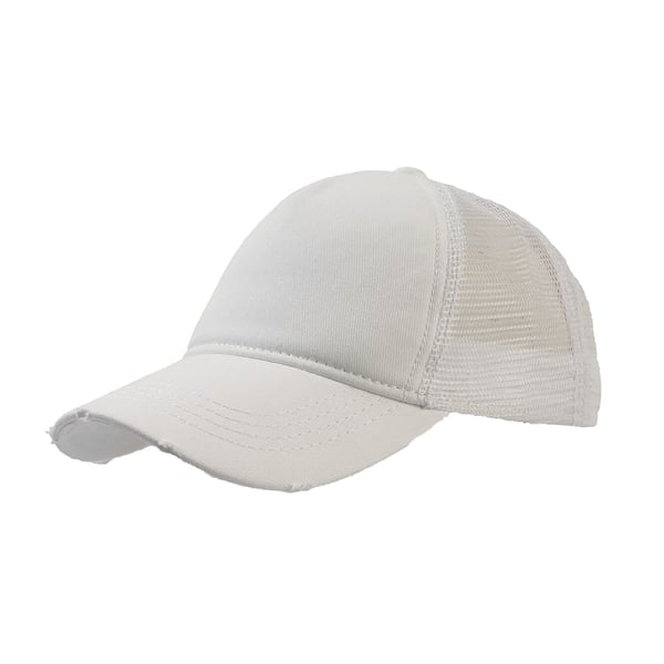Atlantis Rapper ødelagt 5 Panel forvitret Trucker Cap