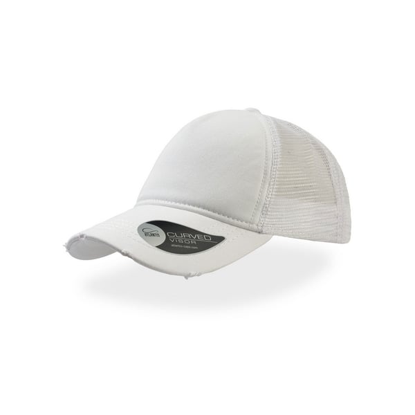 Atlantis Rapper ødelagt 5 Panel forvitret Trucker Cap