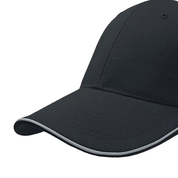 Atlantis Reflect 6 Panel reflekterende rør Baseball Cap med reflekterende piping