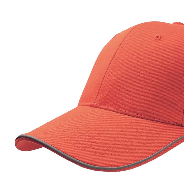 Atlantis Reflect 6 Panel reflekterende rør Baseball Cap med reflekterende piping