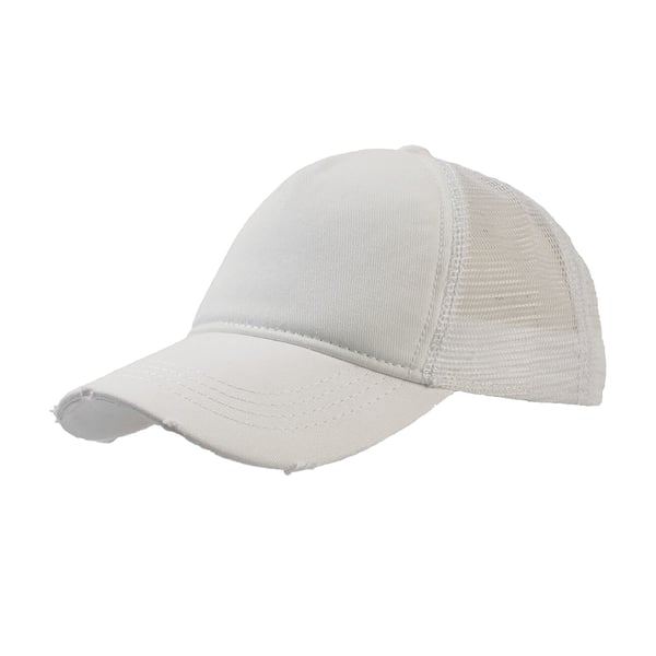 Atlantis Rapper Destroyed 5 Panel Weathered Trucker Cap (Pack of 2)
