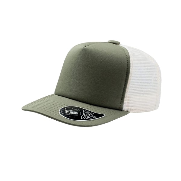 Atlantis Record Mid Visor 5-paneelinen Trucker-lippalakki (2 kpl:n pakkaus)
