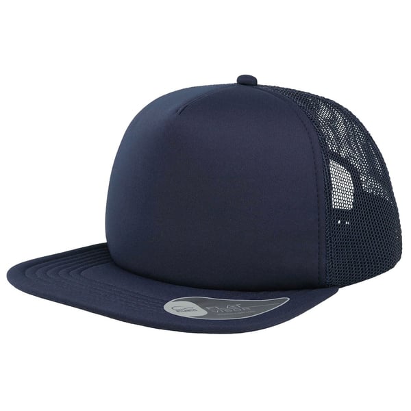 Atlantis Unisex Snap 90s Flat Visor 5 Panel Trucker Cap