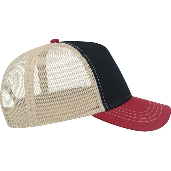 Atlantis Unisex Adult Rapper 5 Panel Canvas Recycled Trucker Cap