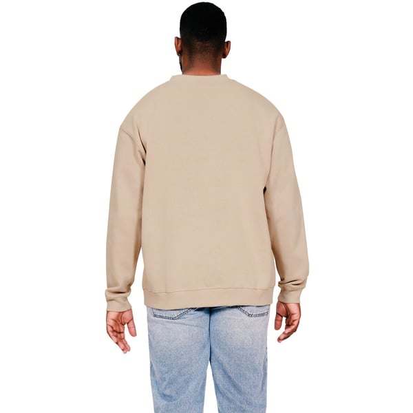 Casual Classics Mens Ringspun Cotton Extended Neckline Oversized Sweatshirt