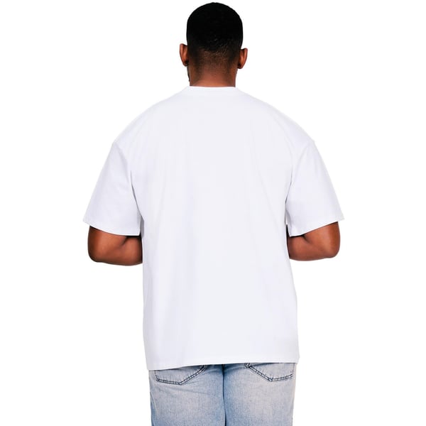 Casual Classics Mens Ringspun Cotton Extended Neckline Oversized T-Shirt